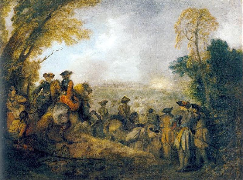 On the March, WATTEAU, Antoine